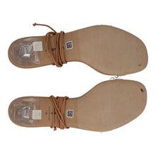 Load image into Gallery viewer, LARROUDE Gloria Shoes Strappy Clear Heels Clear Vinyl Tan US10 UK8 RRP280

