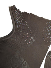 Load image into Gallery viewer, POSTER GIRL Dress Blaize Hotfix Brown Mini Length One Size NEW RRP 225
