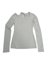 Load image into Gallery viewer, LOW CLASSIC Ladies Curve Hole Long Sleeve T-Shirt Blue Size M NEW RRP 170
