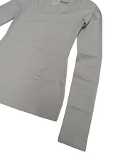 Load image into Gallery viewer, LOW CLASSIC Ladies Curve Hole Long Sleeve T-Shirt Blue Size M NEW RRP 170
