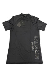 Load image into Gallery viewer, BALMAIN Swim Sport Embossed Raglan Sleeve T-Shirt Black Size L NEW RRP 270
