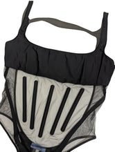Load image into Gallery viewer, MUGLER Bodysuit Ladies Square Neck Illusson Black All In One UK 14 NEW RRP 790
