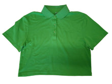 Load image into Gallery viewer, OUTDOOR VOICES Green Short Sleeve Birdie Cropped Polo Golf Shirt S RRP55 NEW

