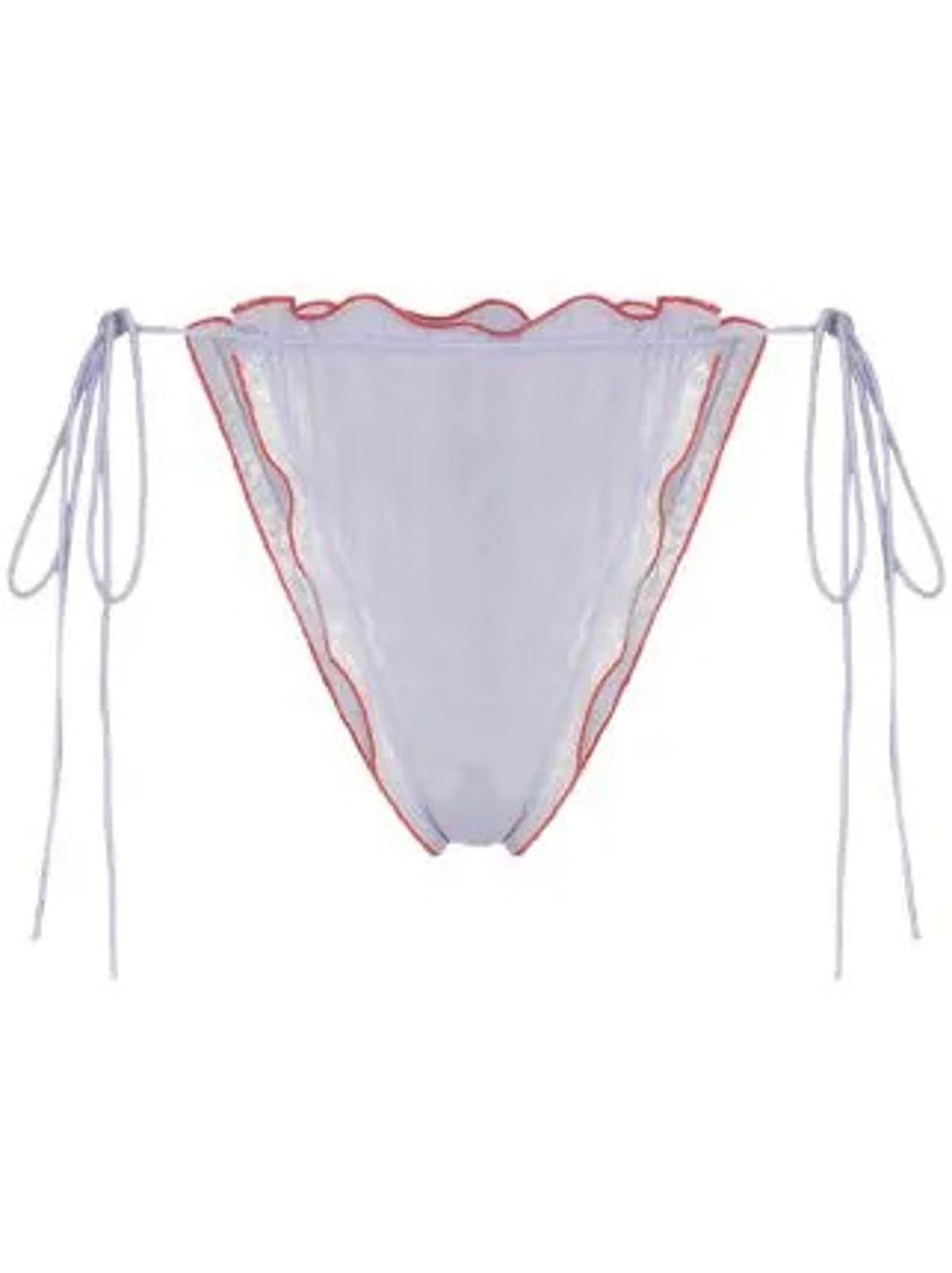 ISOSCELES Ruffle-Trim Tulle Bikini Briefs Purple Radicchio XS/S RRP130 NEW