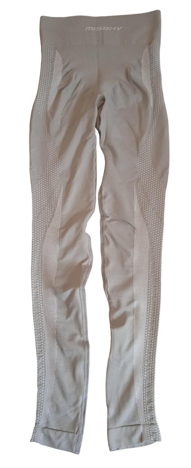 MISBHV Ski Base Layer Leggings Bottoms Pants Grey/Cream White XS/S NEW RRP125