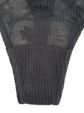 Load image into Gallery viewer, KIKI DE MONTPARNASSE Sheer Ribbed Intime Thong Size Ladies Black XS RRP55 NEW
