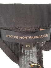 Load image into Gallery viewer, KIKI DE MONTPARNASSE Sheer Ribbed Intime Thong Size Ladies Black XS RRP55 NEW
