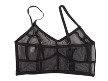Load image into Gallery viewer, ISOSCELES Mafalda Panelled Bralette Sheer Stretch Ladies Black UK10 RRP270 NEW
