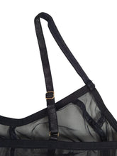 Load image into Gallery viewer, ISOSCELES Mafalda Panelled Bralette Sheer Stretch Ladies Black UK10 RRP270 NEW
