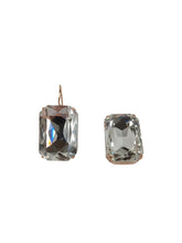 Load image into Gallery viewer, KENNETH JAY LANE Gold Crystal Rectangle Fishhook Earrings Ladies OS RRP65 NEW
