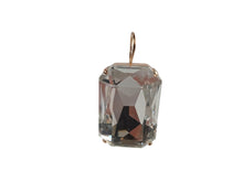 Load image into Gallery viewer, KENNETH JAY LANE Gold Crystal Rectangle Fishhook Earrings Ladies OS RRP65 NEW
