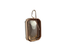 Load image into Gallery viewer, KENNETH JAY LANE Gold Crystal Rectangle Fishhook Earrings Ladies OS RRP65 NEW
