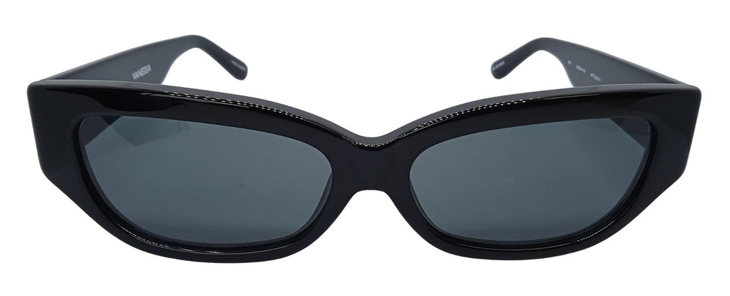 THE ATTICO x LINDA FARROW Vanessa Sunglasses Cat Eye Black 56-16-140 NEW RRP190