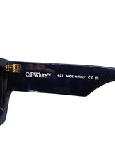 Load image into Gallery viewer, OFF WHITE Catalina Sunglasses Men&#39;s Arrow Logo Grey Lens Black 55-20-145 RRP235
