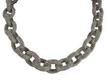Load image into Gallery viewer, KENNETH JAY LANE Silver Tone Crystal Oval Chain Necklace Ladies OS RRP395 NEW

