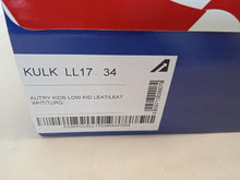 Load image into Gallery viewer, AUTRY KIDS Kulk LL17 Medalist Sneakers Leather White/Turquoise 34 UK2 NEW RRP150
