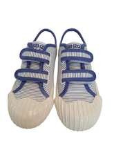 Load image into Gallery viewer, KENZO KIDS Basket Sneakers Poppy Striped Strap Fabric Blue EU29 UK11 NEW RRP200
