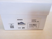 Load image into Gallery viewer, KENZO KIDS Basket Sneakers Poppy Striped Strap Fabric Blue EU29 UK11 NEW RRP200

