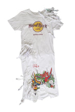 Load image into Gallery viewer, CONNER IVES Hard Rock Café Reconstructed Flower T Shirt Dress White S NEW RRP725
