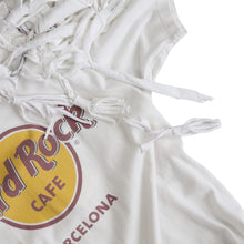 Load image into Gallery viewer, CONNER IVES Hard Rock Café Reconstructed Flower T Shirt Dress White S NEW RRP725
