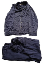 Load image into Gallery viewer, DEREK ROSE Bailey Pyjama Set Silk Long Sleeve Men&#39;s Navy Blue S/UK38 RRP560
