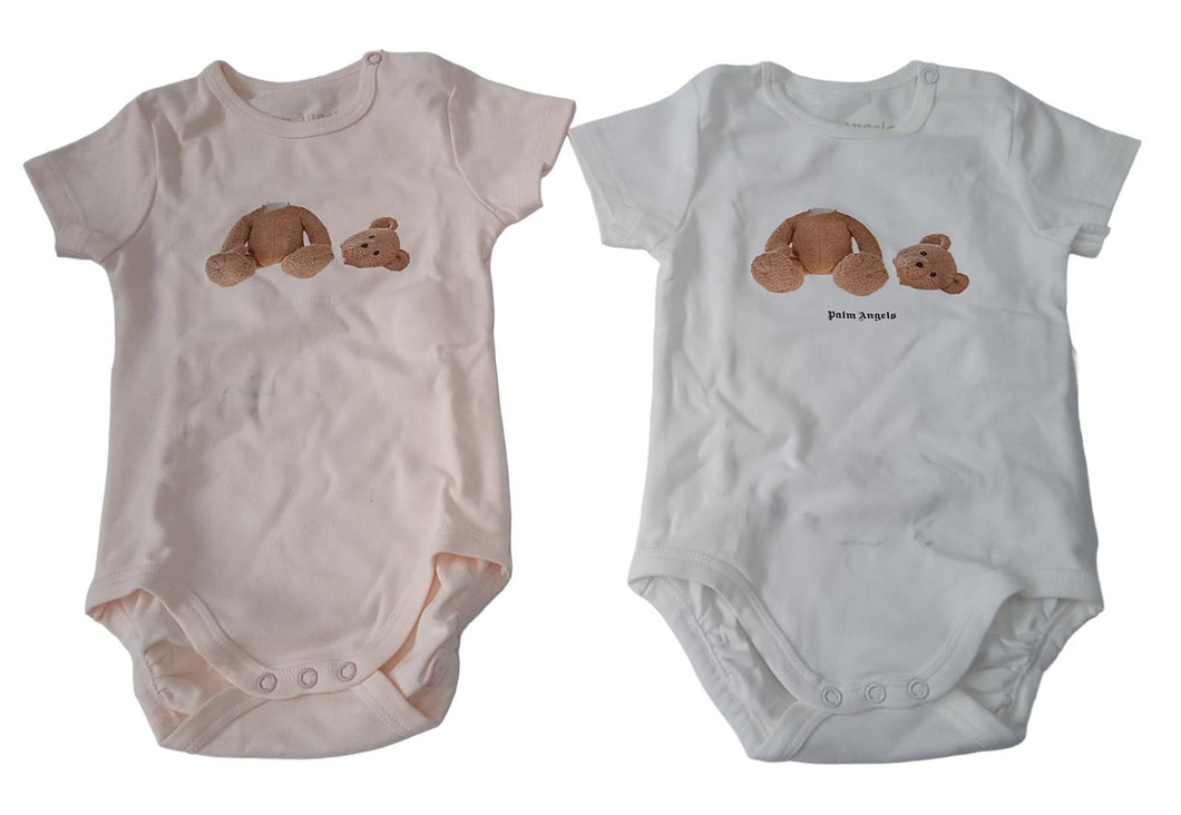 PALM ANGELS KIDS Bear Babygrow 2 Pack Cotton Multicoloured 6-9 Months NEW RRP145
