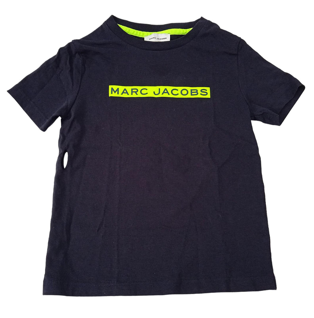 LITTLE MARC JACOBS Logo T-Shirt Cotton Short Sleeve Navy Blue 5 Years NEW RRP35