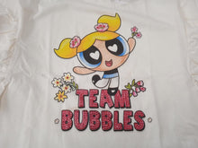 Load image into Gallery viewer, MONNALISA Team Bubbles T-Shirt Ruffle Cotton Jersey Ivory 5 Years NEW RRP70

