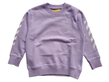 Load image into Gallery viewer, OFF-WHITE KIDS Girls Purple Cotton Crew Neck Helvetica Jumper 6 Yrs RRP225 NEW

