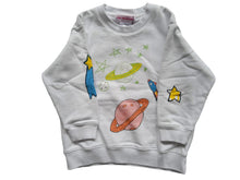 Load image into Gallery viewer, KIDS WORLDWIDE Boys White All Over Space Crewneck Jumper Size 6 Yrs RRP110 NEW
