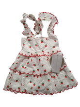 Load image into Gallery viewer, STELLA MCCARTNEY White Strawberry Print Dress &amp; Briefs Set 12 Mnths RRP70 NEW
