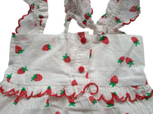 Load image into Gallery viewer, STELLA MCCARTNEY White Strawberry Print Dress &amp; Briefs Set 12 Mnths RRP70 NEW
