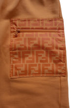 Load image into Gallery viewer, FENDI KIDS Boys Orange Cotton FF Print Long Bermuda Shorts Size 8 Yrs RRP275 NEW
