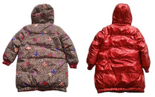 Load image into Gallery viewer, LITTLE MARC JACOBS Puffer Jacket Coat Hooded Reversible Red Multi 8 Yrs. RRP165
