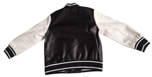 Load image into Gallery viewer, GIVENCHY KIDS Varsity Bomber Jacket Faux Leather Black/White 6 Years NEW RRP595
