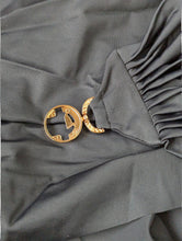 Load image into Gallery viewer, VERSACE Greek Chain Mini Skirt Pareo Gold Medusa Black Stretch S/M NEW RRP 435
