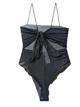 Load image into Gallery viewer, ISOSCELES Stretch Gathered Corset Lingerie Body Black Size XS/S NEW RRP 180
