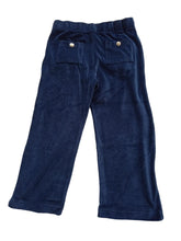 Load image into Gallery viewer, KHRISJOY KIDS Velour Logo Track Pants Cotton Blend Navy Blue 6 Years RRP115
