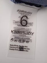 Load image into Gallery viewer, KHRISJOY KIDS Velour Logo Track Pants Cotton Blend Navy Blue 6 Years RRP115
