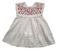 Load image into Gallery viewer, LOUISE MISHA Tapalpa Dress Floral Embroidered Cotton White 4 Years NEW RRP65
