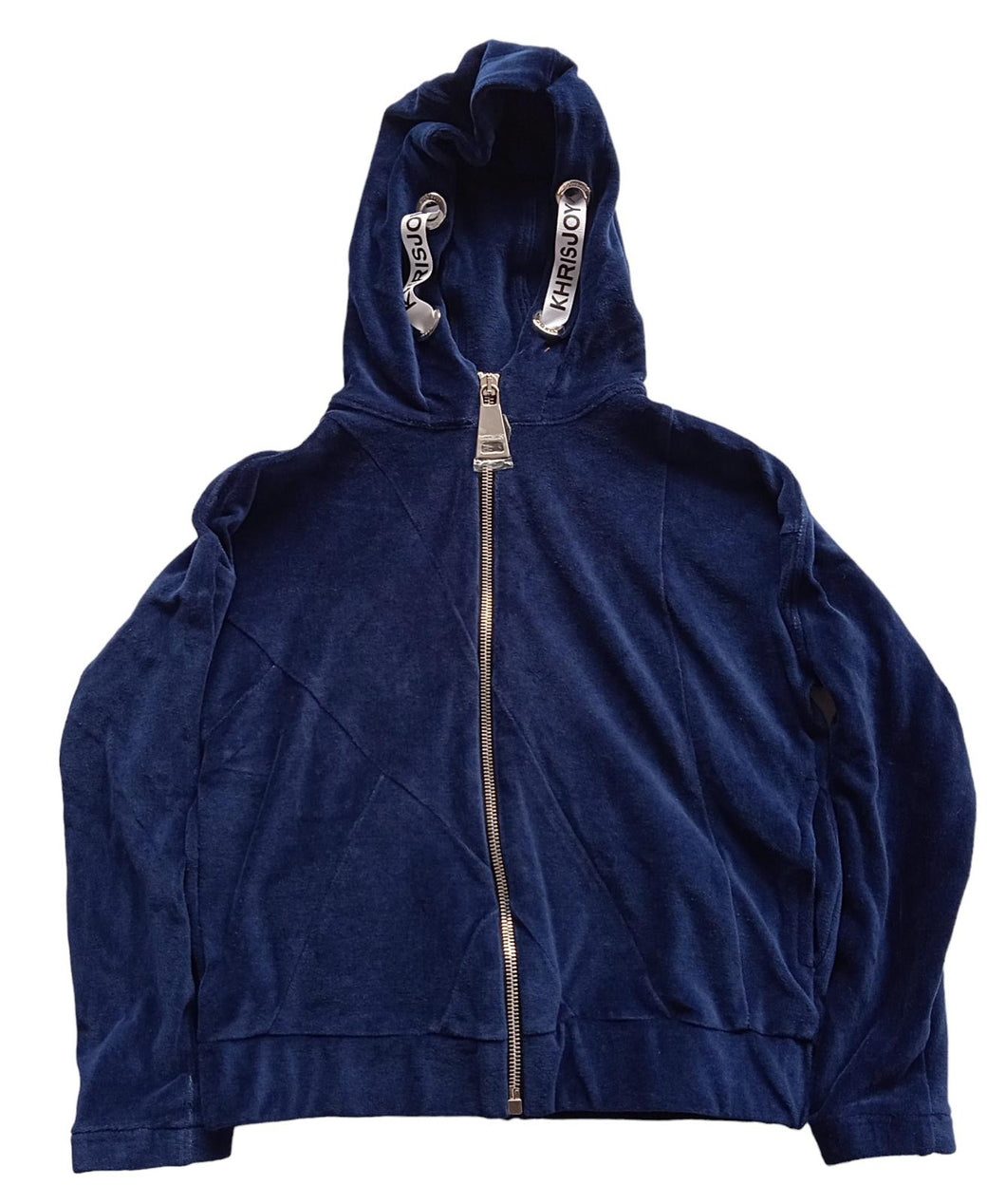 KHRISJOY KIDS Velour Hoodie Zip Cotton Blend Ocean Blue 6 Years NEW RRP95