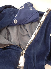 Load image into Gallery viewer, KHRISJOY KIDS Velour Hoodie Zip Cotton Blend Ocean Blue 6 Years NEW RRP95
