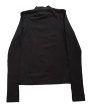 Load image into Gallery viewer, LES COYOTES DE PARIS KIDS Laiza T-Shirt Mock Neck Long Sleeve Black XS NEW RRP65
