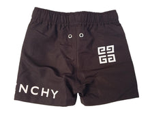 Load image into Gallery viewer, GIVENCHY Swim Shorts Boys Black Logo Print Drawstring 12 Mnths RRP115 NEW
