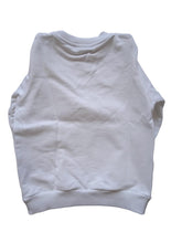 Load image into Gallery viewer, BALMAIN Girls White Cotton Long Sleeve Raised Logo Jumper Size 6 Yrs RRP165 NEW
