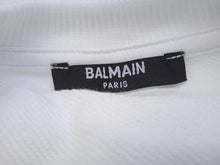Load image into Gallery viewer, BALMAIN Girls White Cotton Long Sleeve Raised Logo Jumper Size 6 Yrs RRP165 NEW
