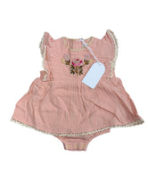 Load image into Gallery viewer, LOUISE MISHA Baby Girl Floral Embroidered Skirt Bodysuit Pink 6 Month NEW RRP 55
