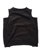 Load image into Gallery viewer, BALMAIN Girls Black Cotton Long Sleeve Open Shoulder Jumper 14 Yrs RRP190 NEW
