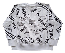 Load image into Gallery viewer, MM6 MAISON MARGIELA KIDS Fragile Logo Sweatshirt White 10 Years NEW RRP130
