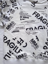 Load image into Gallery viewer, MM6 MAISON MARGIELA KIDS Fragile Logo Sweatshirt White 10 Years NEW RRP130
